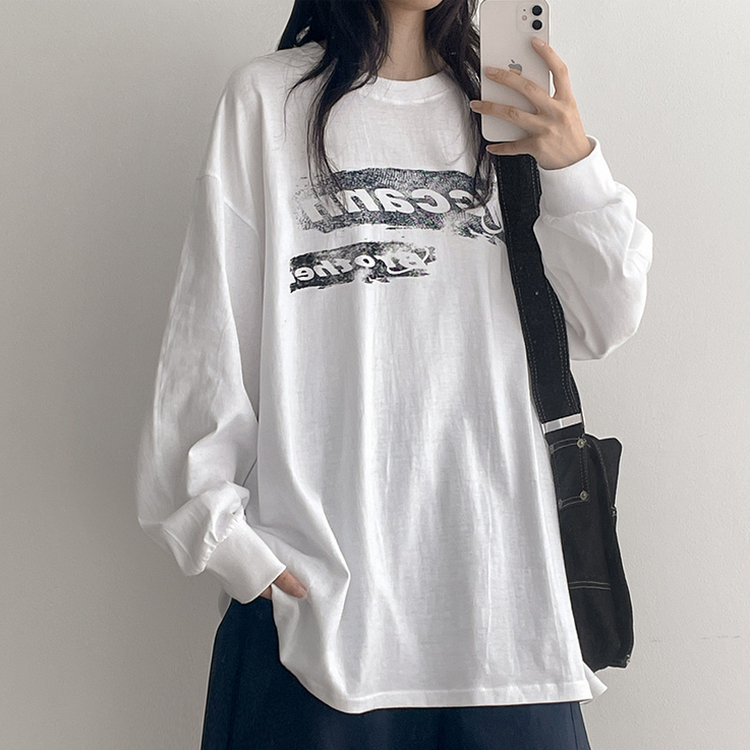 ビンテージグラフィック長袖Tシャツ WHITE