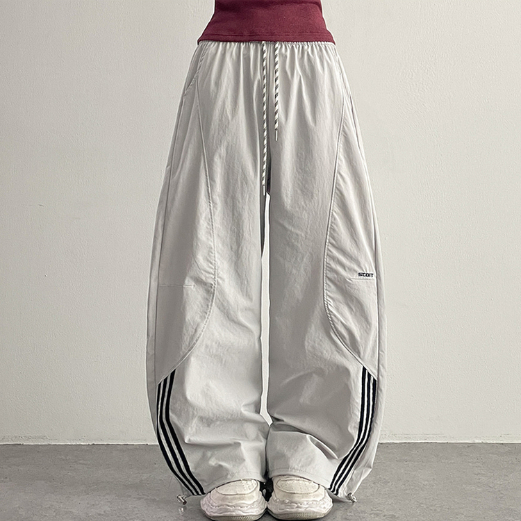 アノラックラインスポーティパンツ GREY