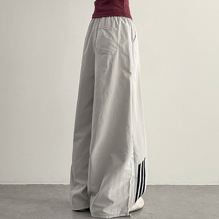 アノラックラインスポーティパンツ GREY