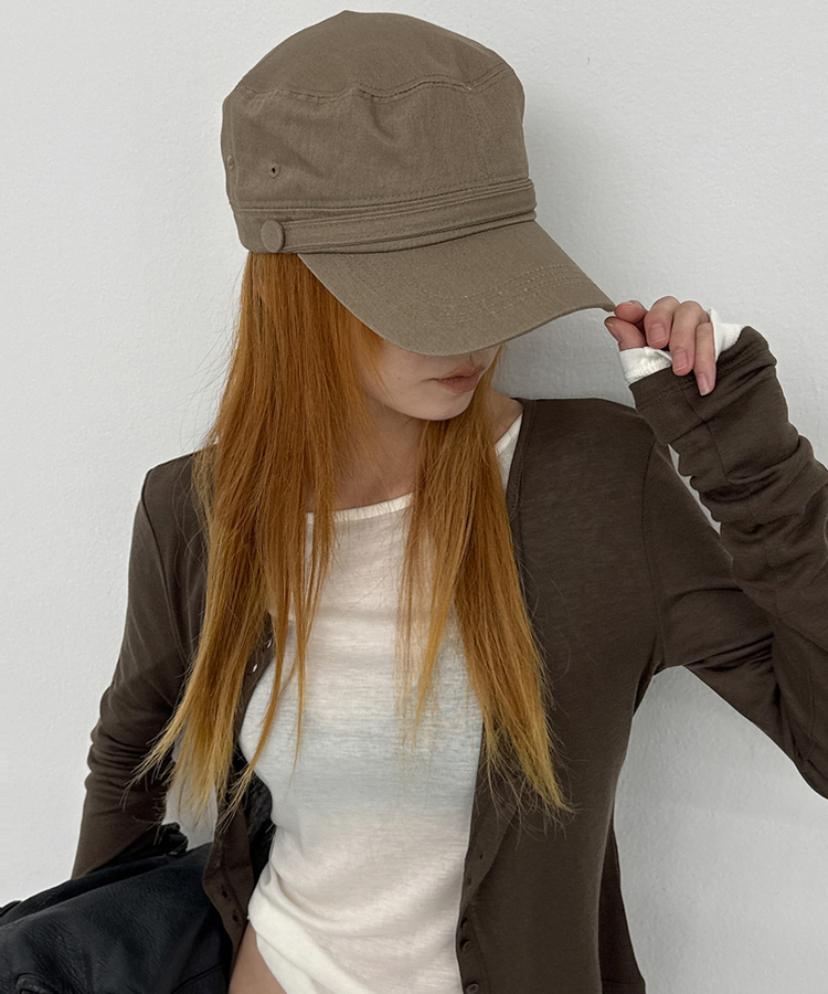 ウールテンセルラウンドカーディガン BROWN