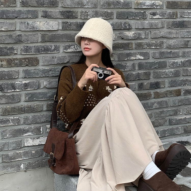 コーデュロイティアードロングスカート BEIGE