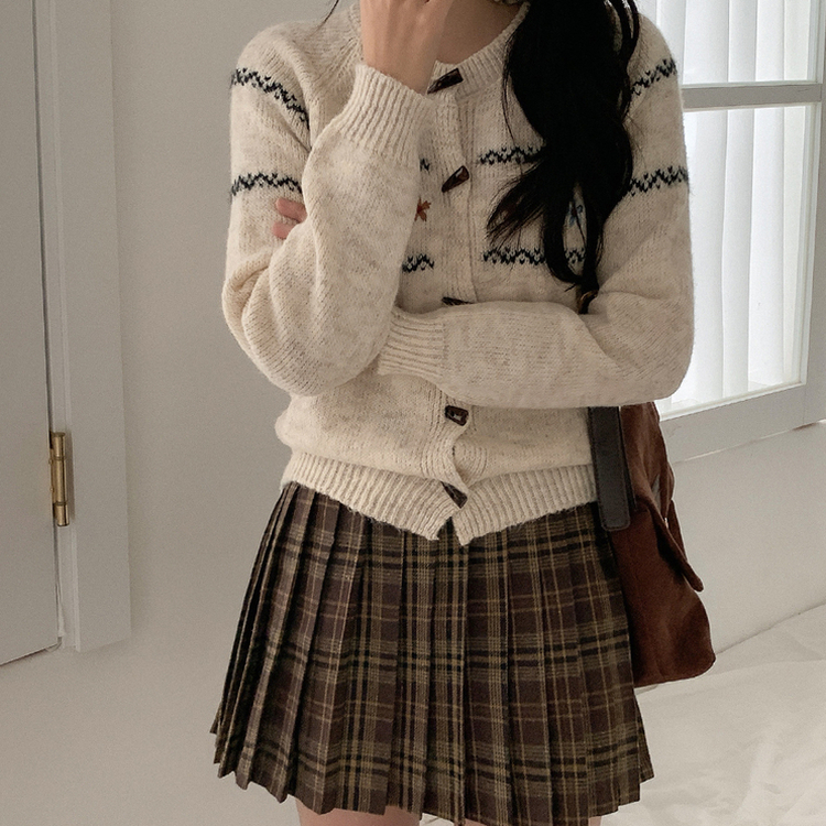 ノルディックルーズウールダッフルカーディガン BEIGE