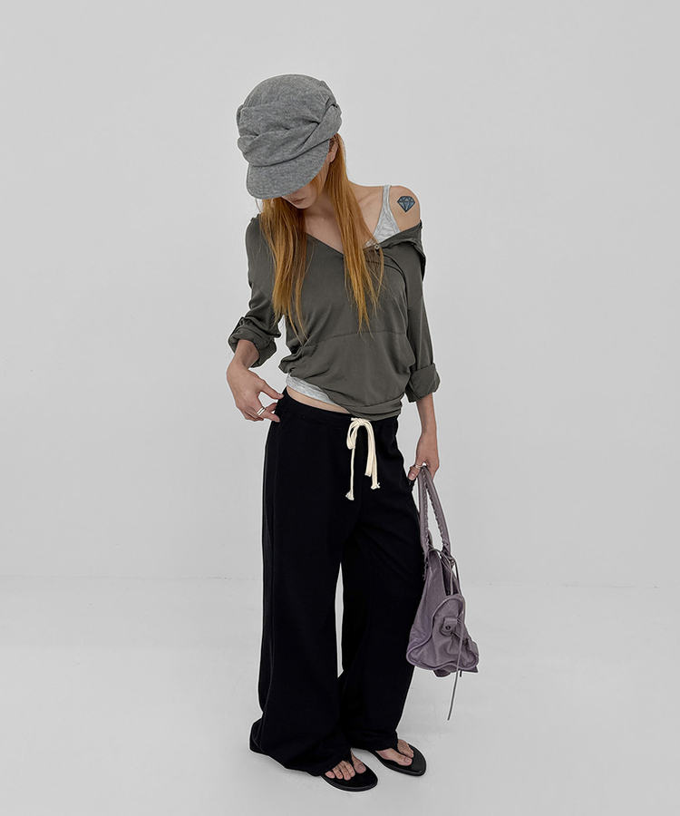 シワ加工シアーマリンキャップ GREY