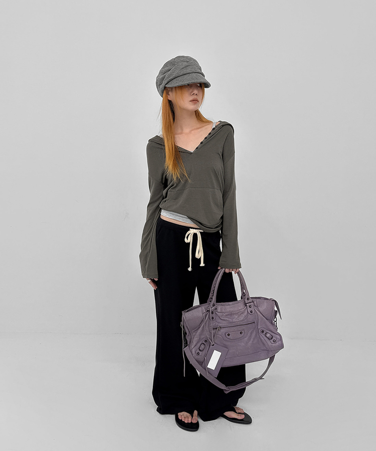 シワ加工シアーマリンキャップ GREY