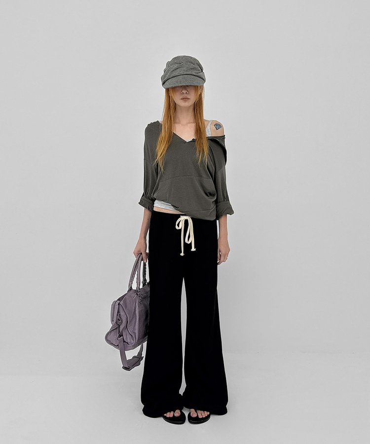 シワ加工シアーマリンキャップ GREY