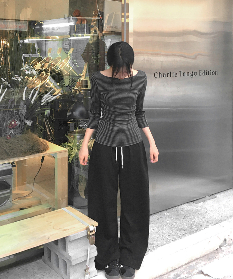 ワイドトレーニングパンツ(6color) BLACK