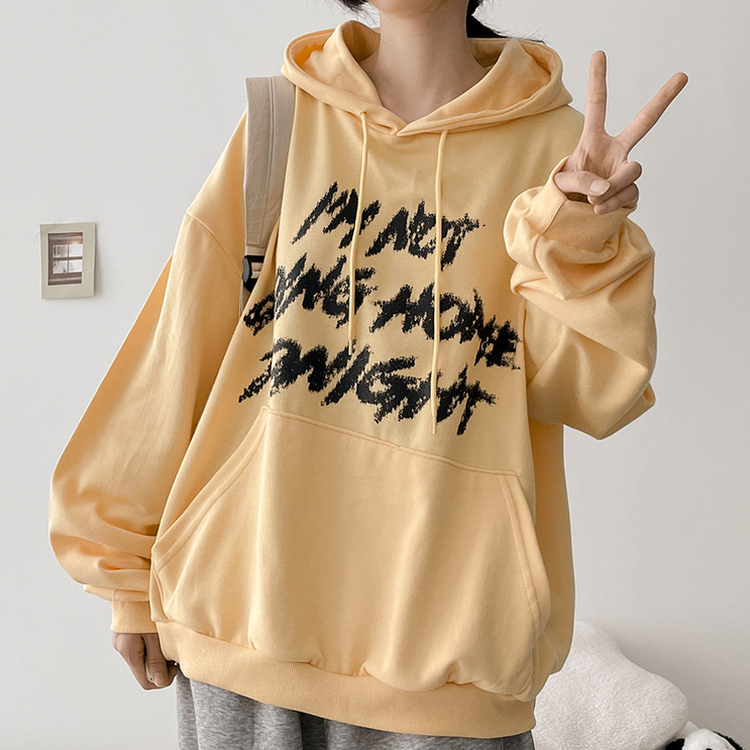 オーバーサイズフードトレーナー(6color) YELLOW