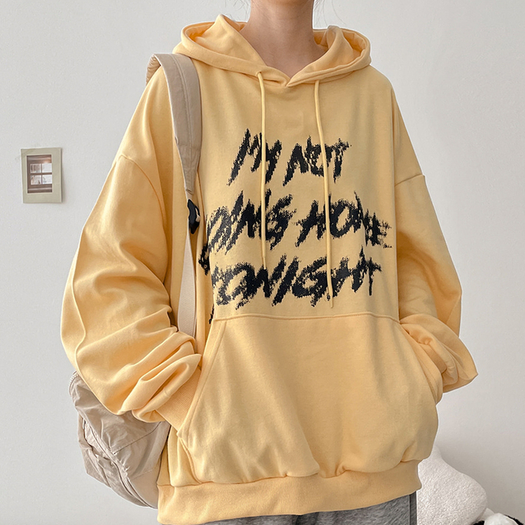 オーバーサイズフードトレーナー(6color) YELLOW