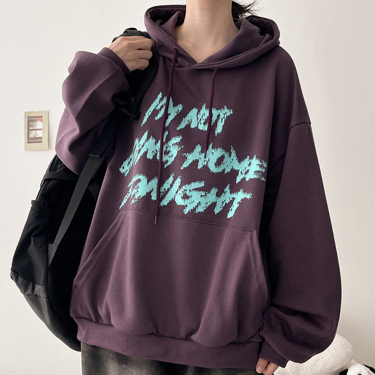 オーバーサイズフードトレーナー(6color) PURPLE