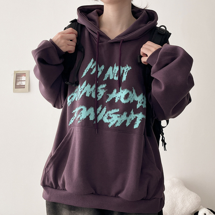 オーバーサイズフードトレーナー(6color) PURPLE