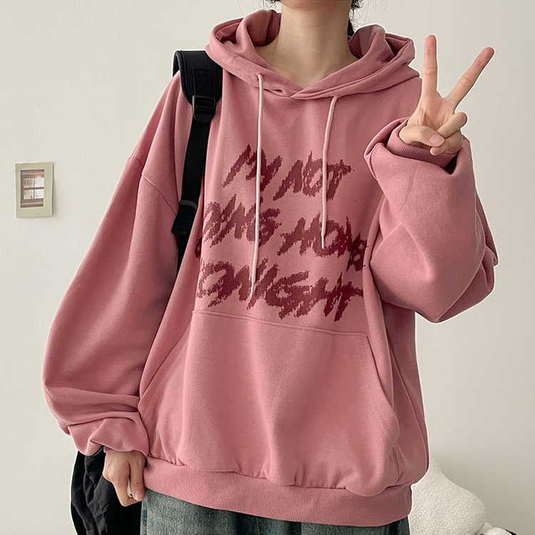 オーバーサイズフードトレーナー(6color) PINK