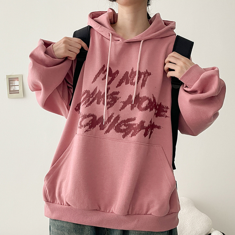 オーバーサイズフードトレーナー(6color) PINK