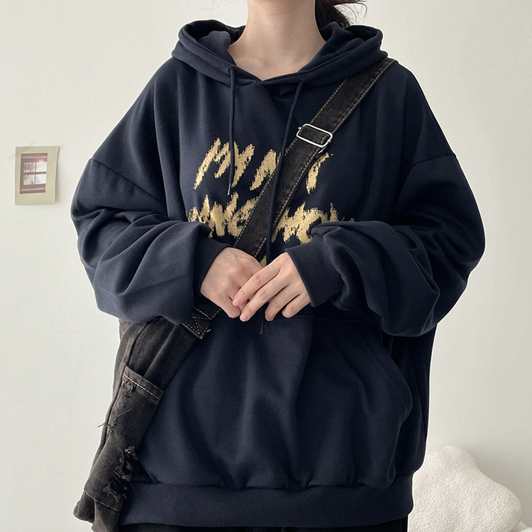 オーバーサイズフードトレーナー(6color) NAVY