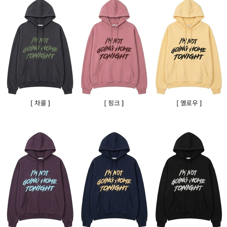 オーバーサイズフードトレーナー(6color)