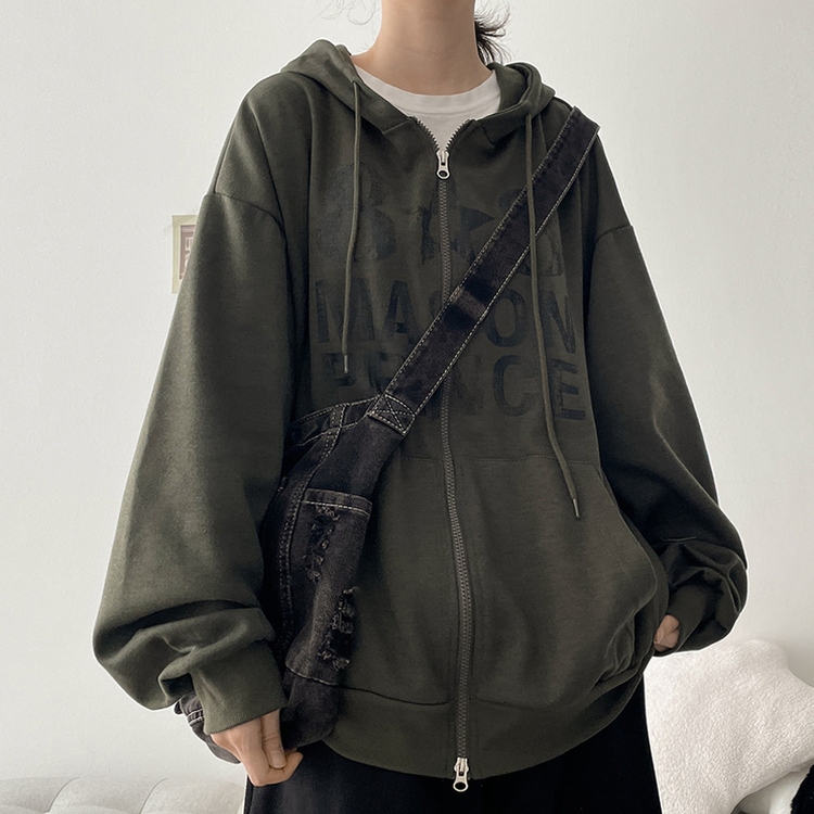 オーバーサイズフードトレーナー(5color) KHAKI