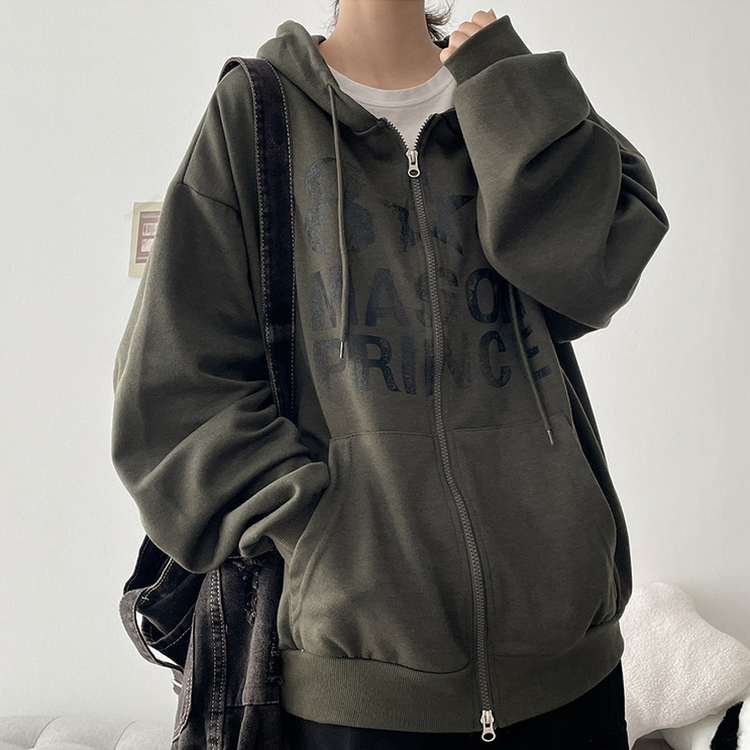 オーバーサイズフードトレーナー(5color) KHAKI