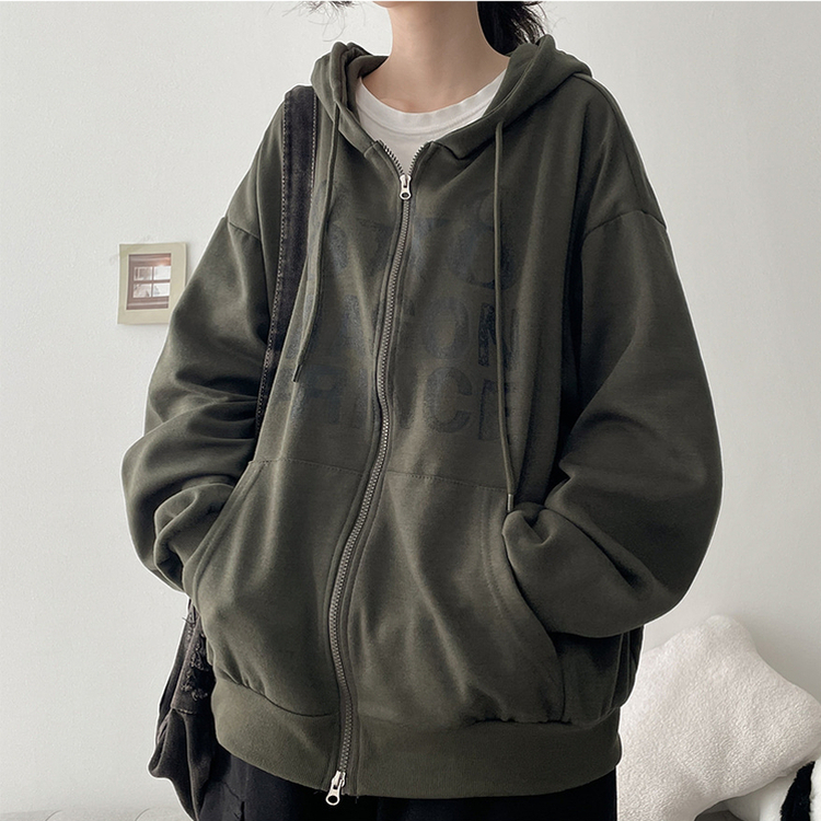 オーバーサイズフードトレーナー(5color) KHAKI