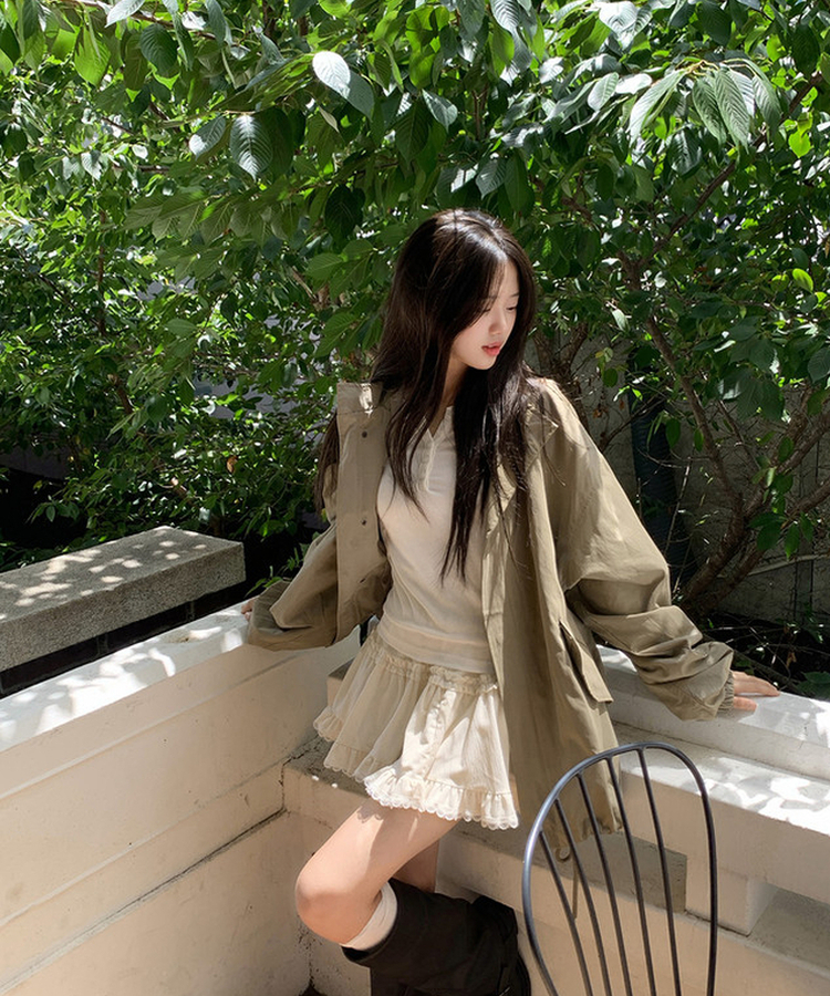 オーバーサイズミリタリージャケット KHAKI