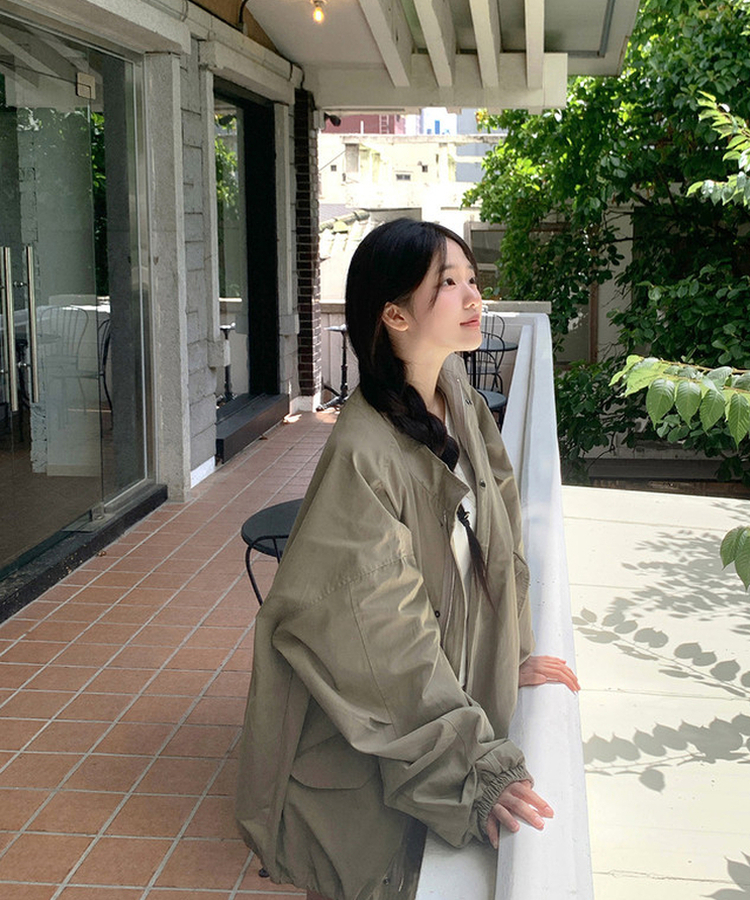 オーバーサイズミリタリージャケット KHAKI