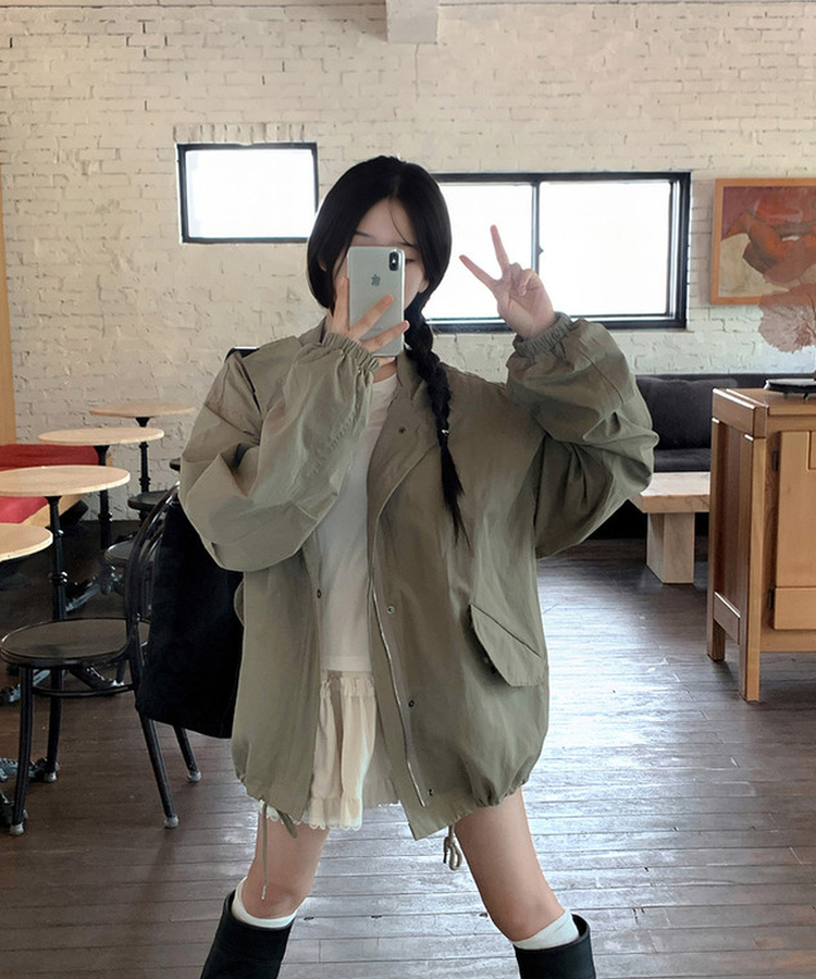 オーバーサイズミリタリージャケット KHAKI