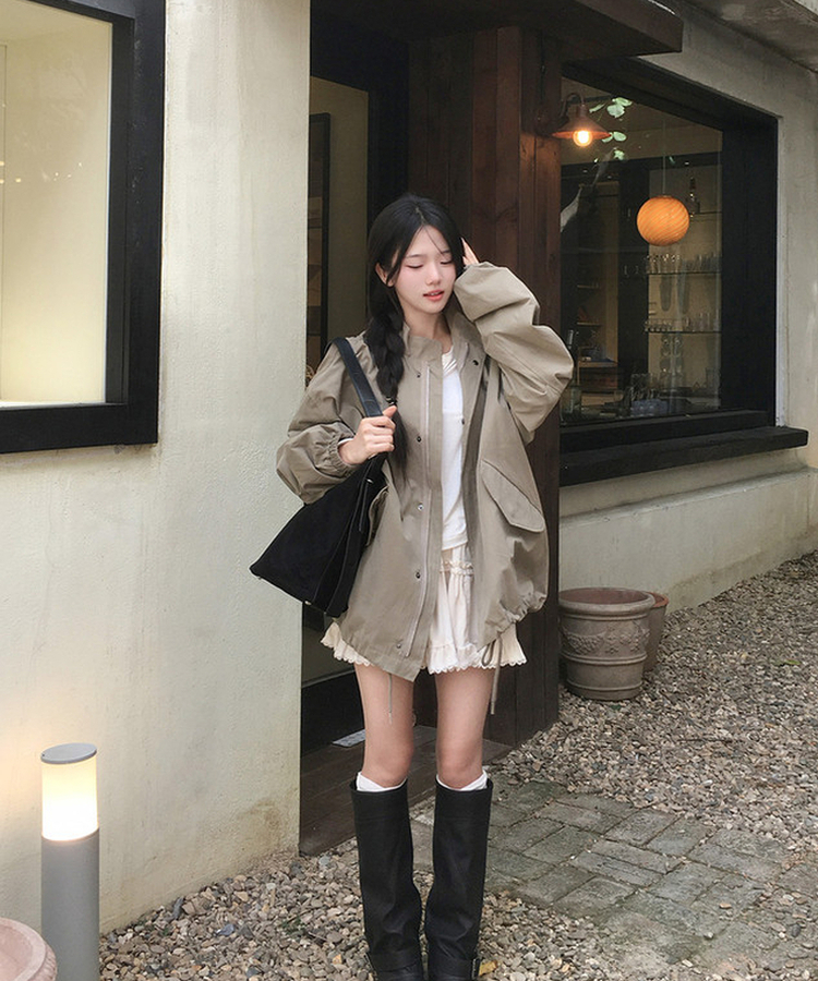 オーバーサイズミリタリージャケット KHAKI