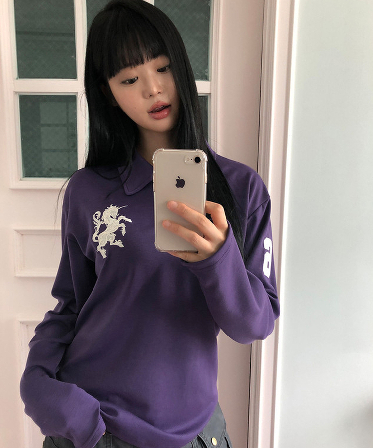 ロングスリーブTシャツ(9color) PURPLE