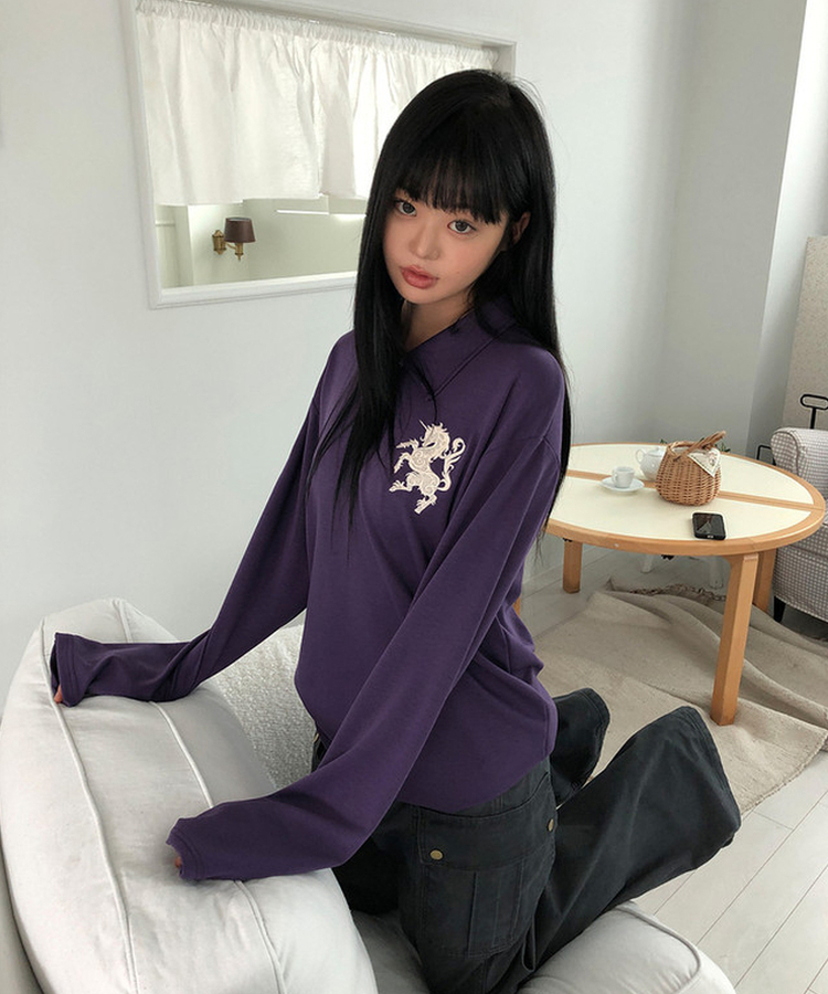 ロングスリーブTシャツ(9color) PURPLE