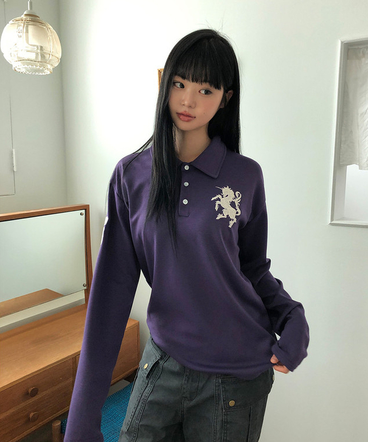 ロングスリーブTシャツ(9color) PURPLE