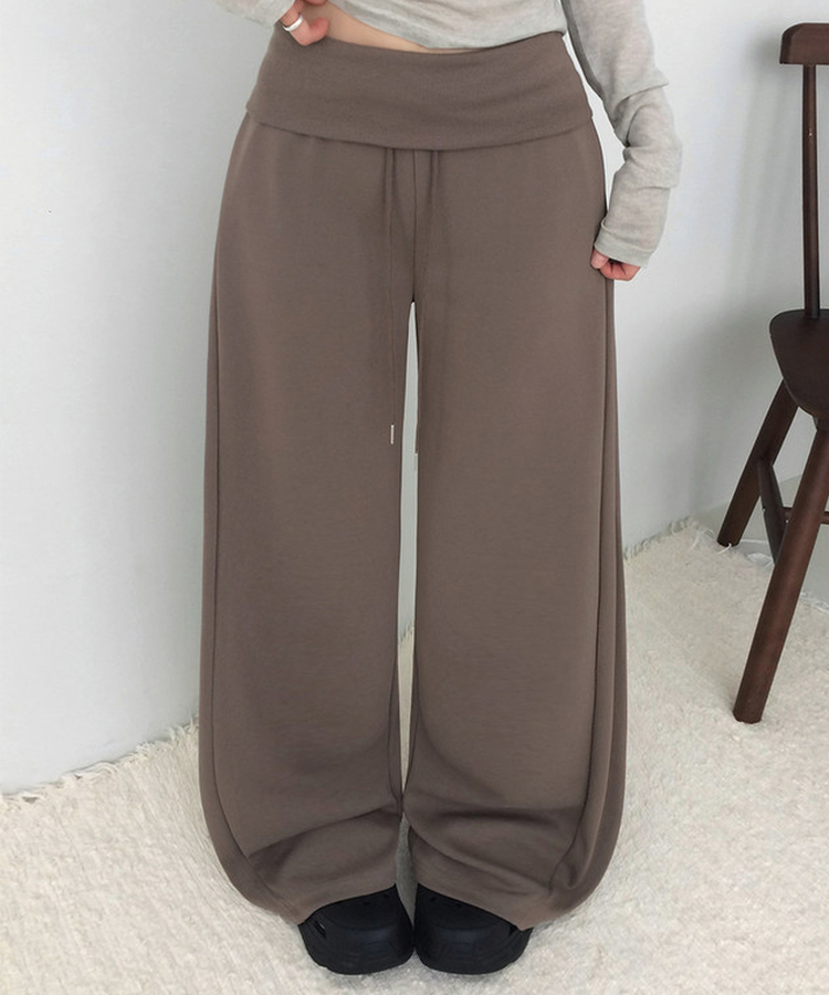 【丈別】シャーリングワイドトレーニングパンツ(5color) DEEP BEIGE