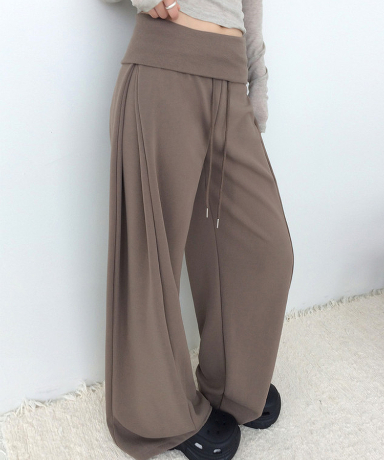 【丈別】シャーリングワイドトレーニングパンツ(5color) DEEP BEIGE
