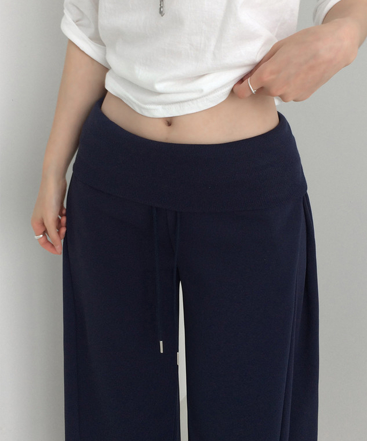 【丈別】シャーリングワイドトレーニングパンツ(5color) NAVY