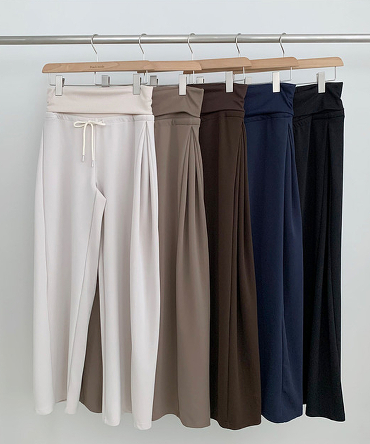 【丈別】シャーリングワイドトレーニングパンツ(5color)
