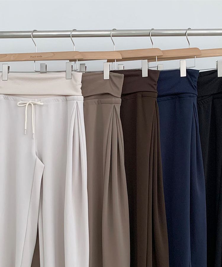 【丈別】シャーリングワイドトレーニングパンツ(5color)
