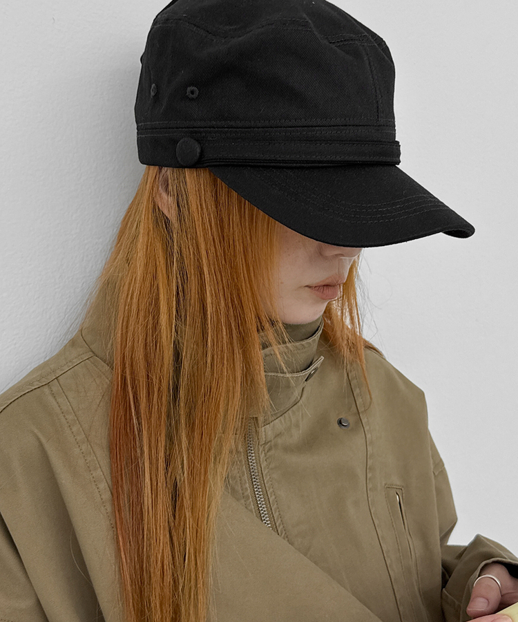 ヴィンテージボタンキャップ BLACK