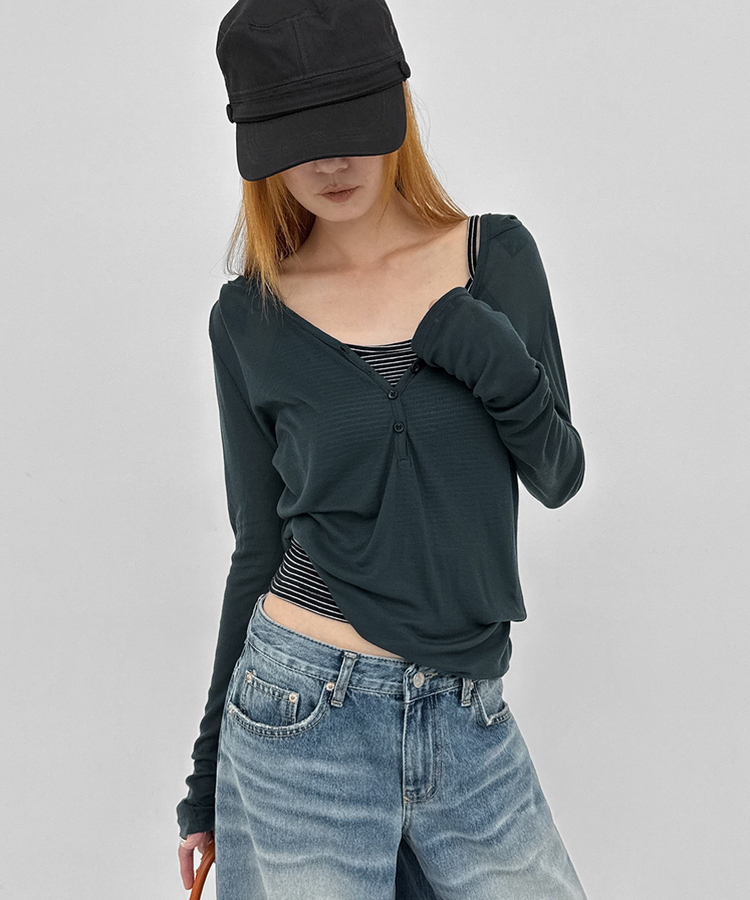 ヴィンテージボタンキャップ BLACK