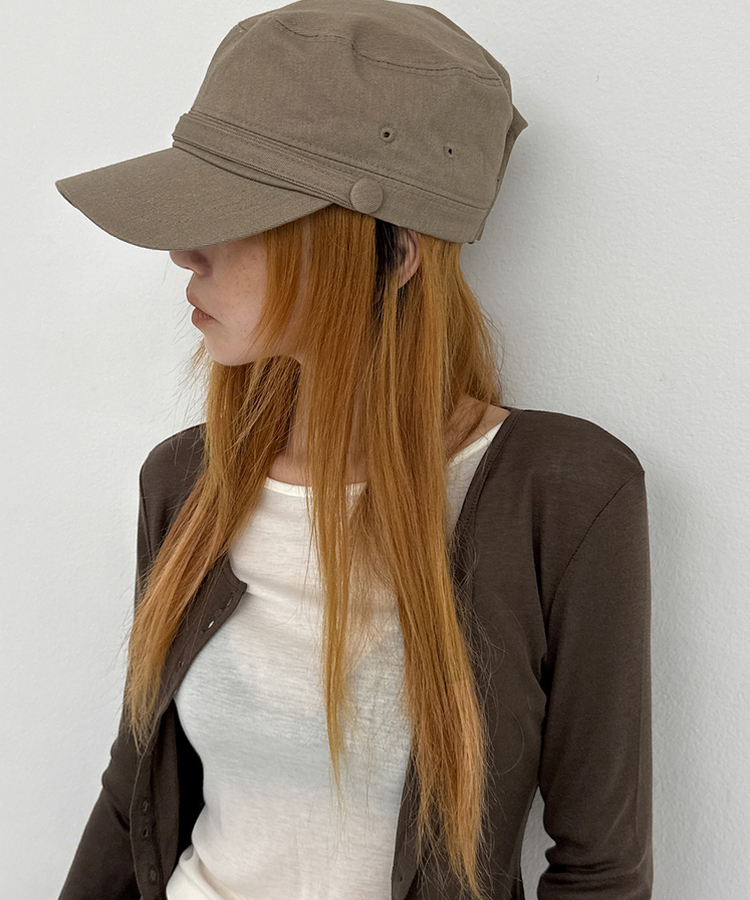 ヴィンテージボタンキャップ BEIGE