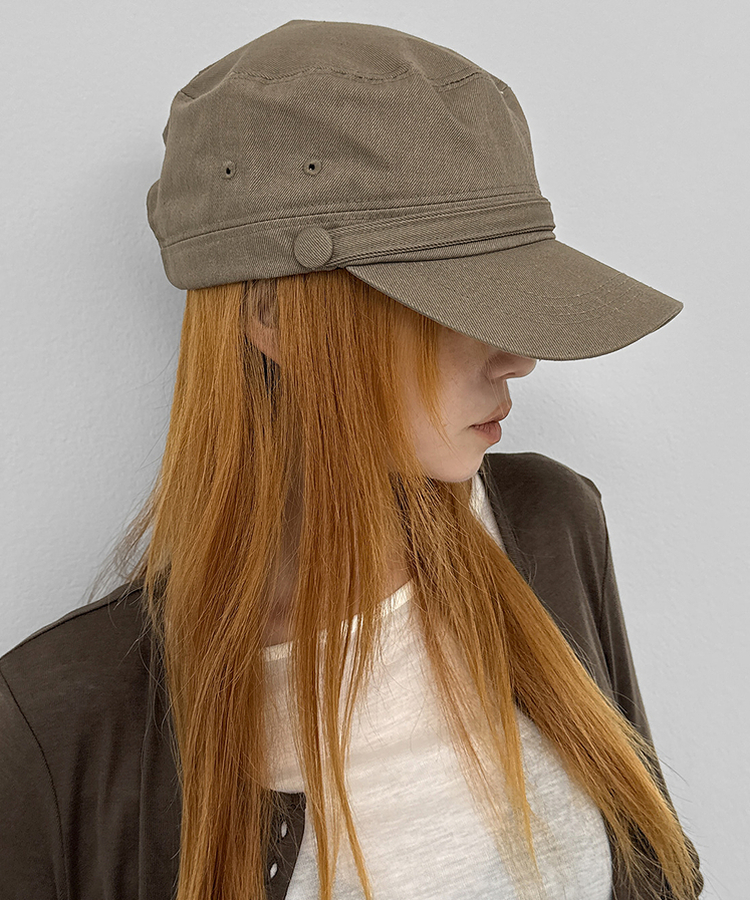 ヴィンテージボタンキャップ BEIGE