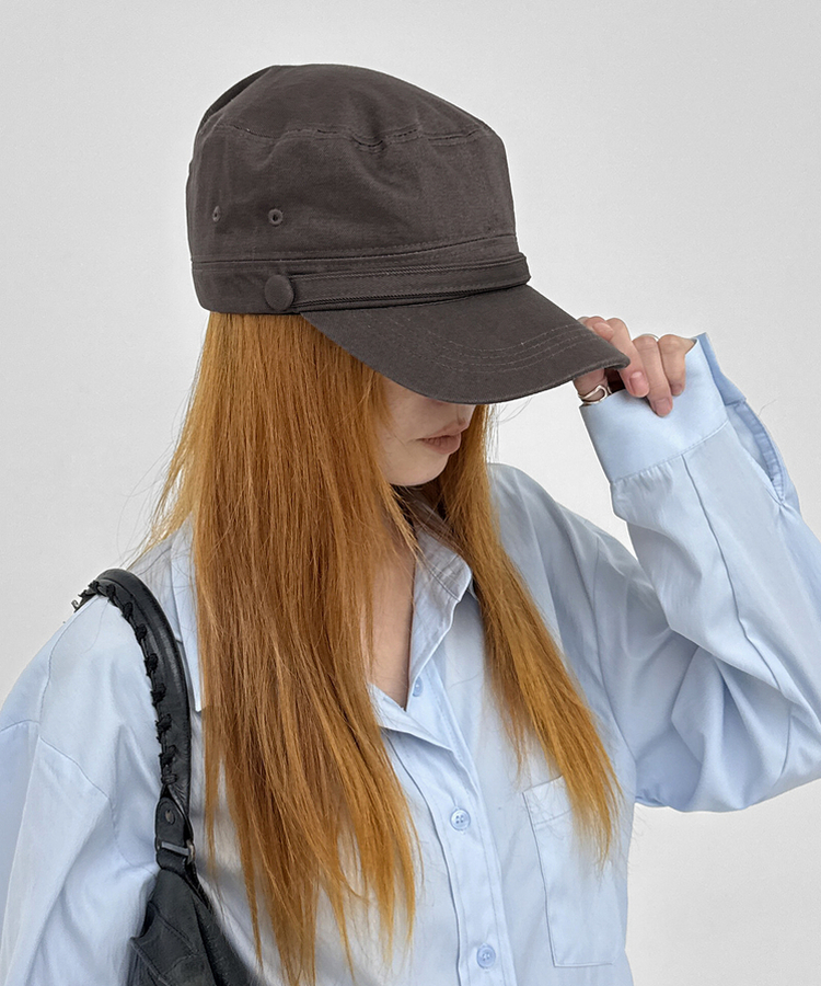 ヴィンテージボタンキャップ CHARCOAL