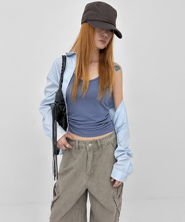 ヴィンテージボタンキャップ CHARCOAL