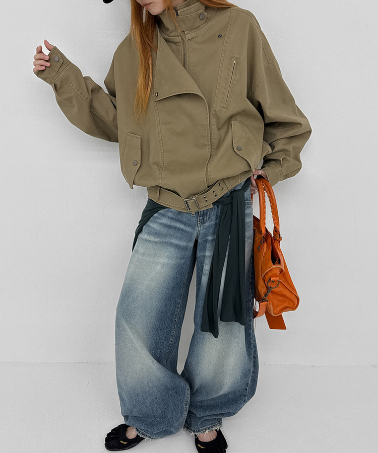 バルーンワイドデニムパンツ BLUE
