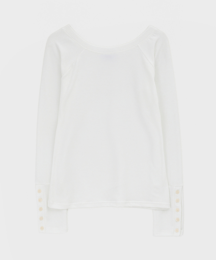 ワンショルダー長袖Tシャツ