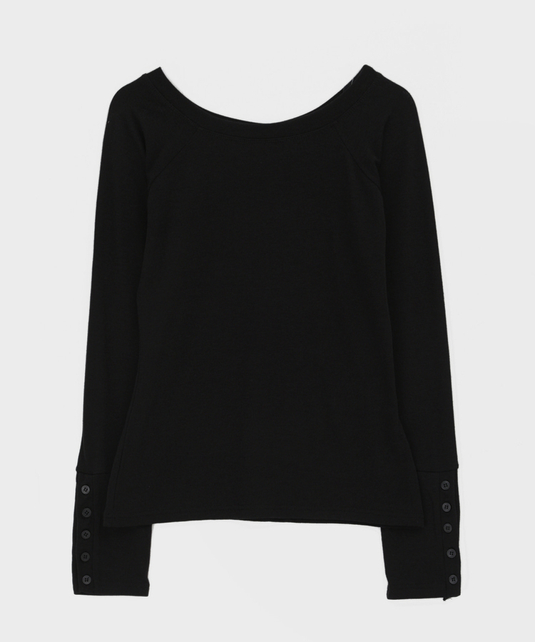 ワンショルダー長袖Tシャツ