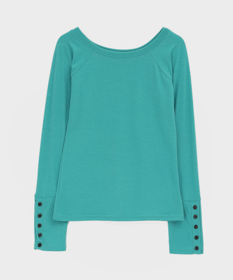 ワンショルダー長袖Tシャツ