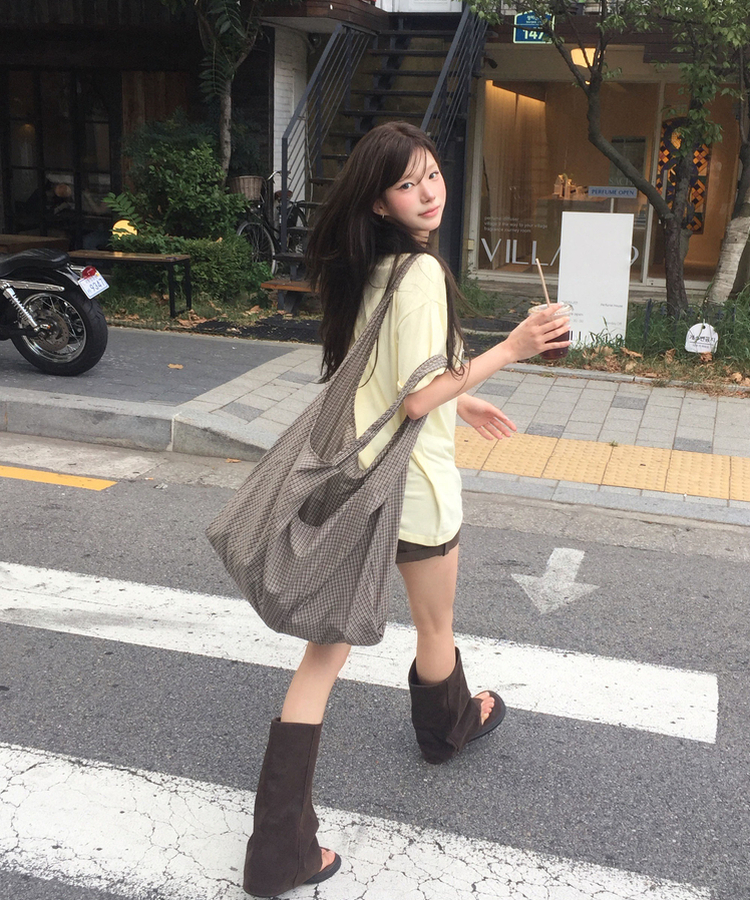 ポケットロールアップショートパンツ BROWN