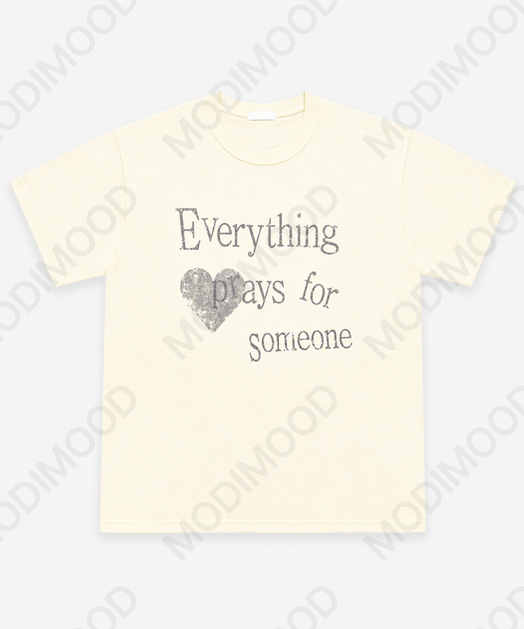 レタリング半袖Tシャツ