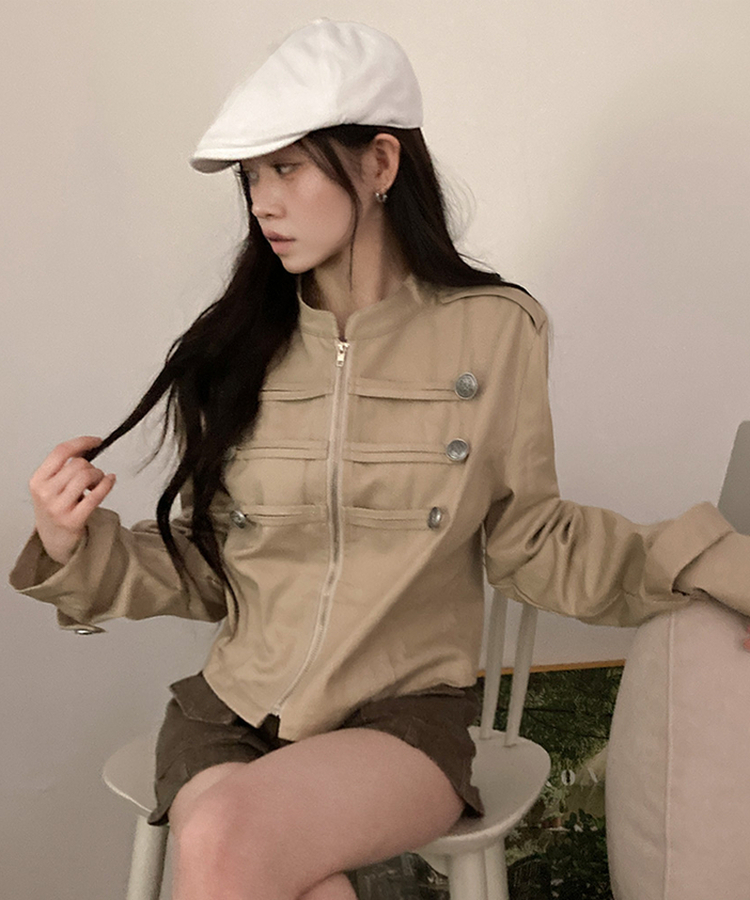 ナポレオンクロップドジャケット BEIGE