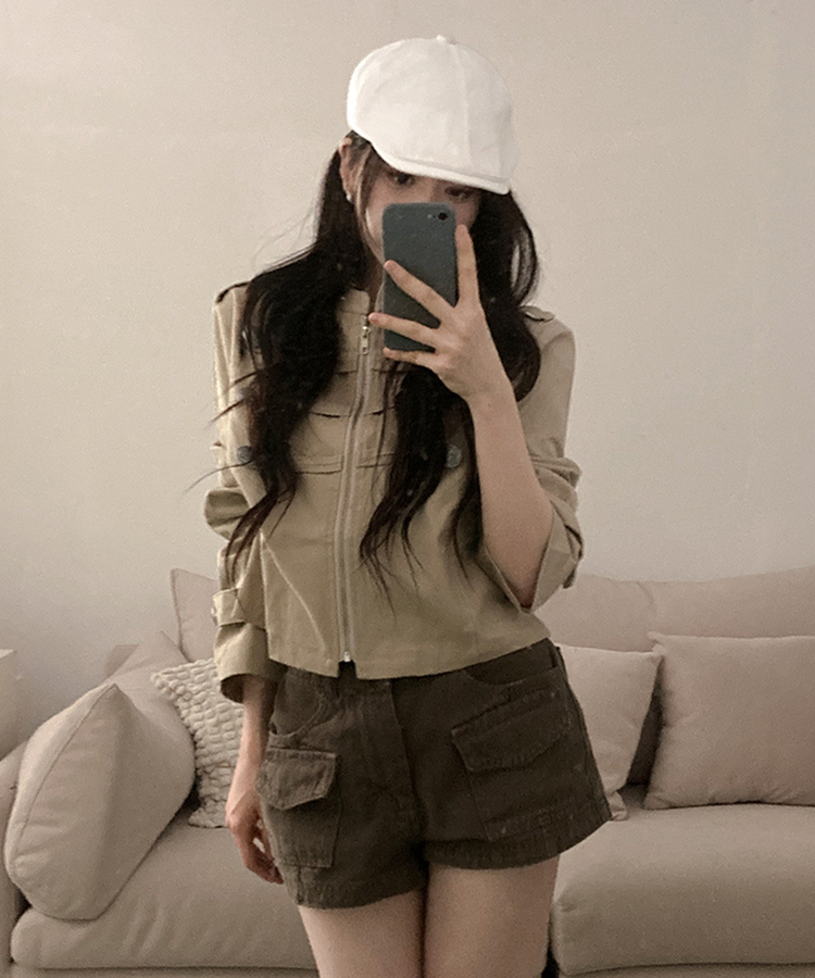 ナポレオンクロップドジャケット BEIGE