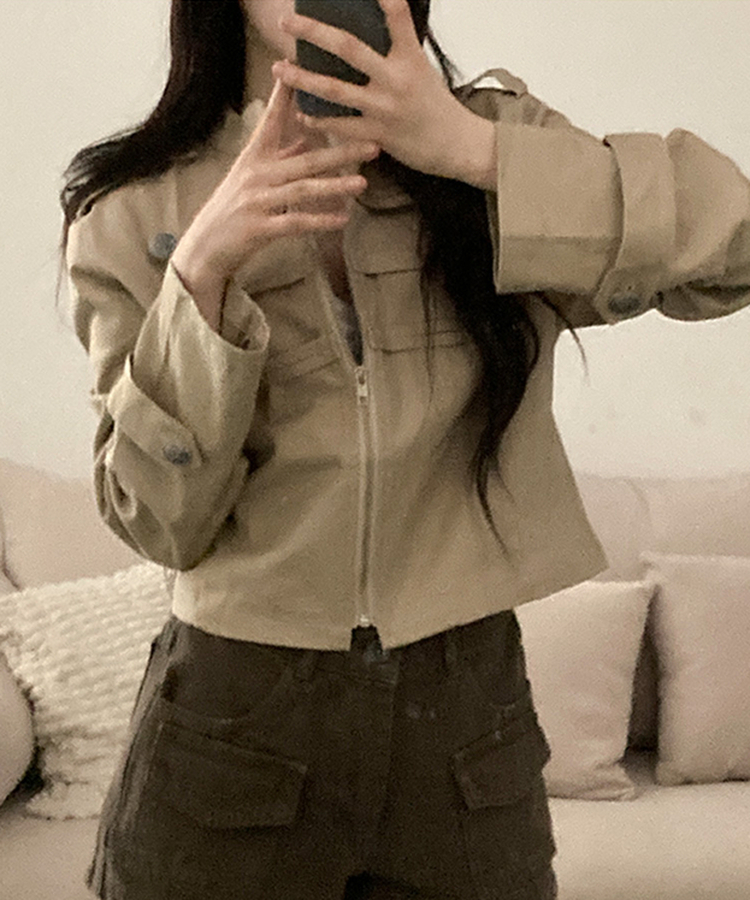 ナポレオンクロップドジャケット BEIGE