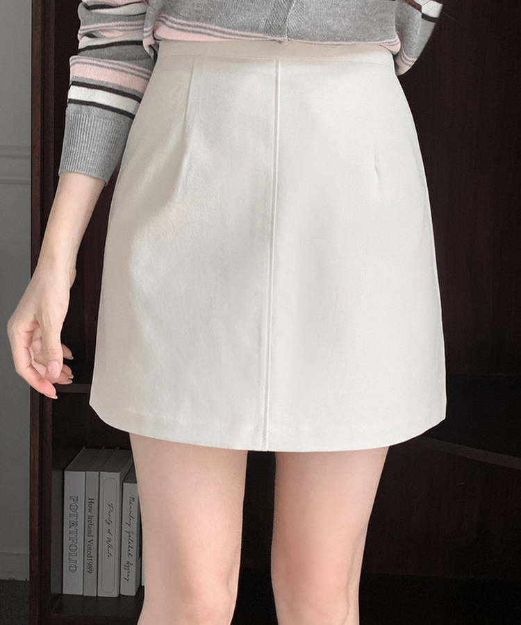 Aラインミニスカート IVORY