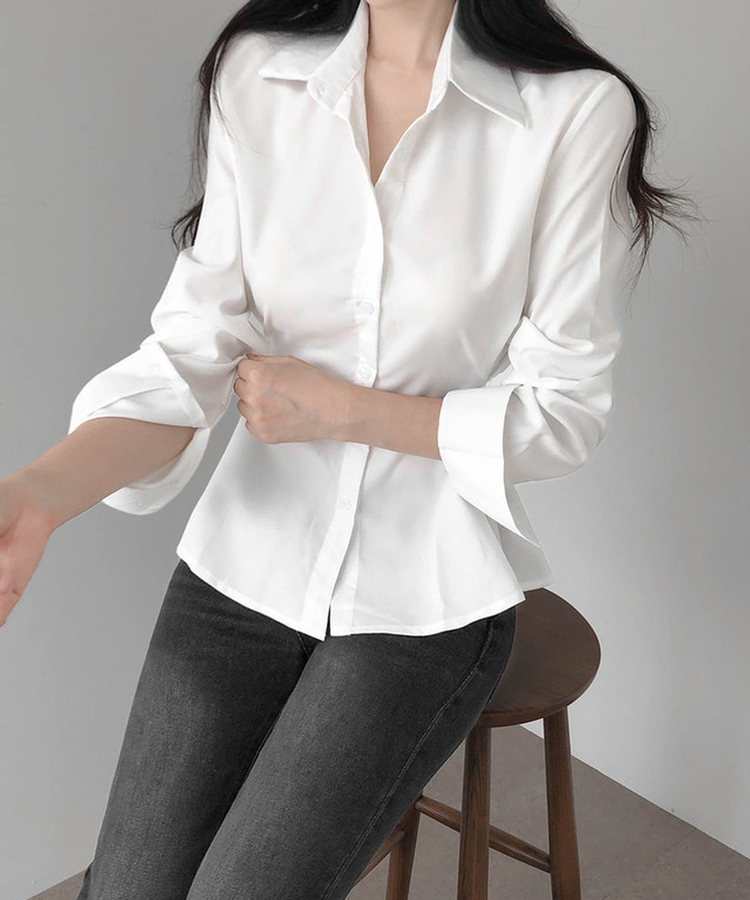 ベーシックボタンラインシャツ IVORY